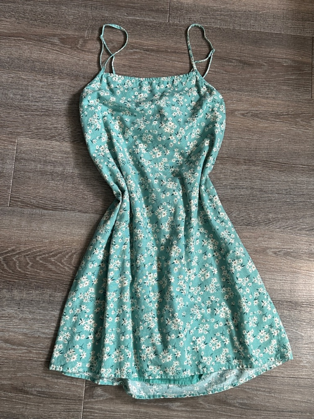 American Eagle Outfitters Mint Green Floral Mini Dress